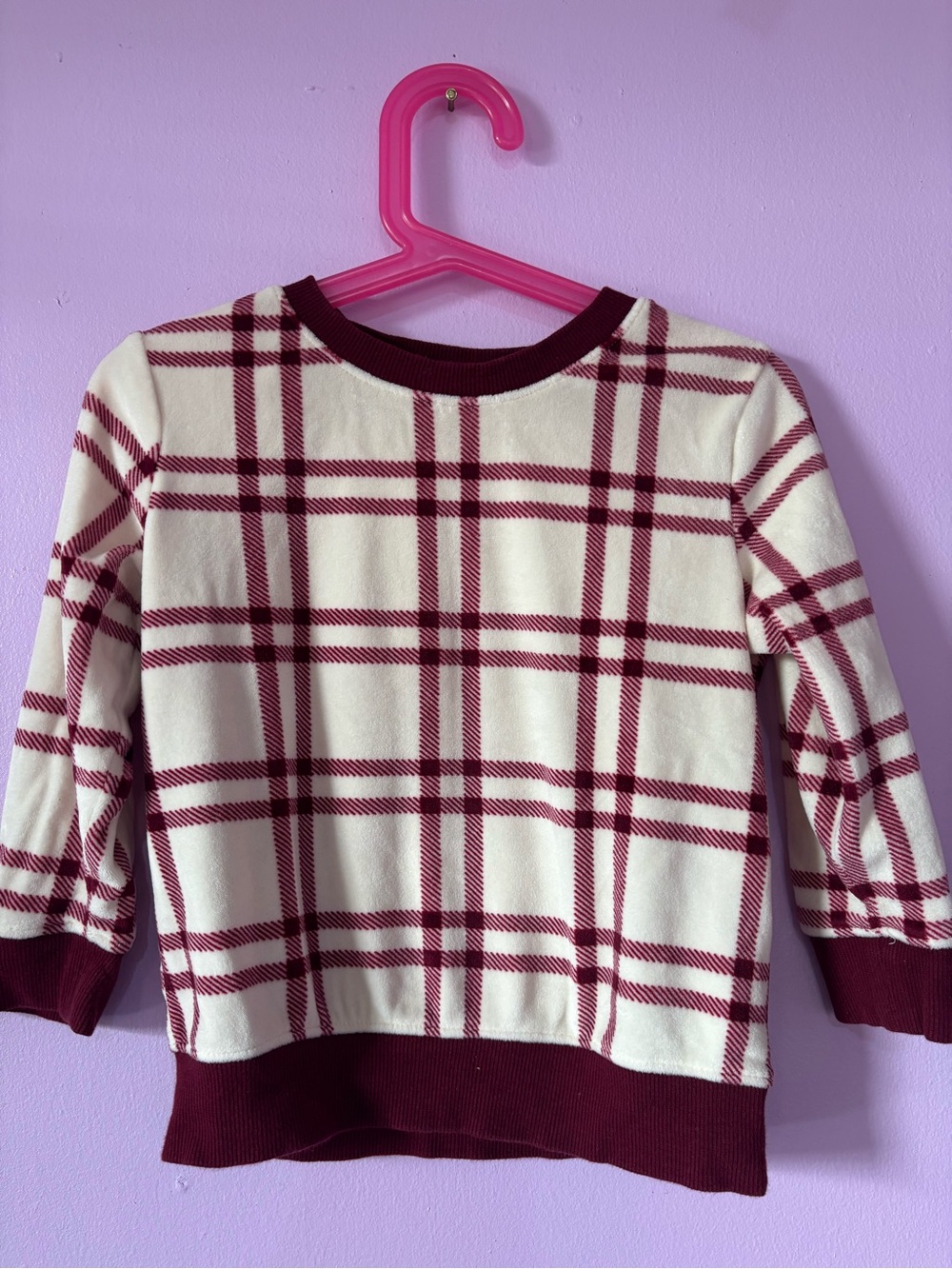 Cat & Jack Girls Plaid Sweater Size 3T Like New
